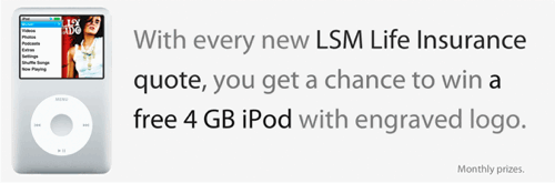 Free iPod draw every month