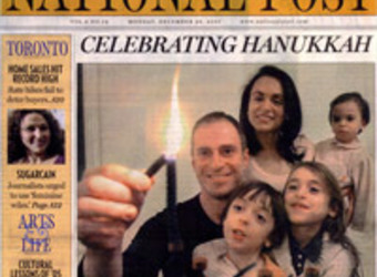 Chantal and family pictured in the National Post
