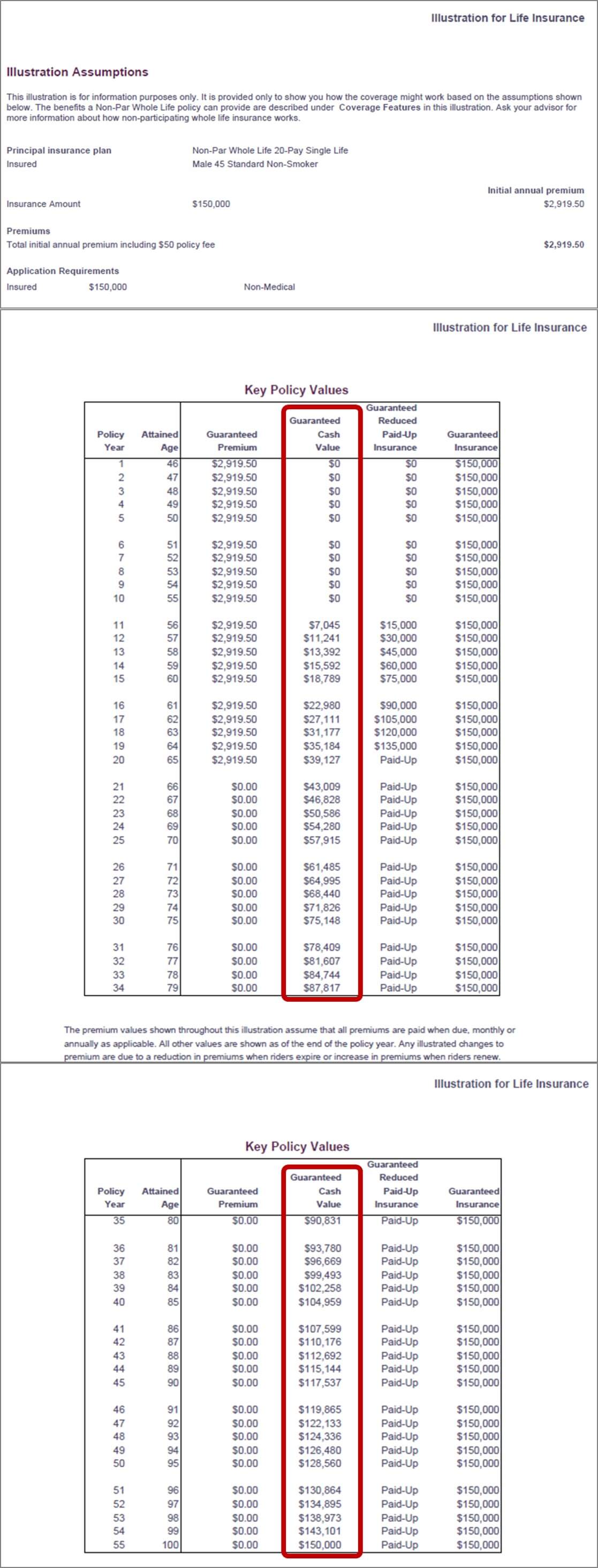 Cash Accumulation Life Insurance