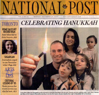 Lorne and family featured on front page of Canada's National Post