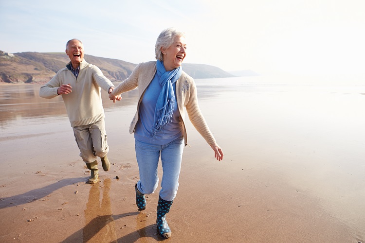 senior couple enjoying life